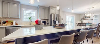 Gorgeous home near Mount Snow with hot tub, game tables, fireplace, & desk