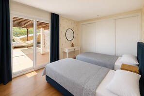 3 Schlafzimmer, Zimmersafe, Schreibtisch, schallisolierte Zimmer