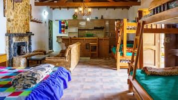 1 kamar tidur dan seprai linen