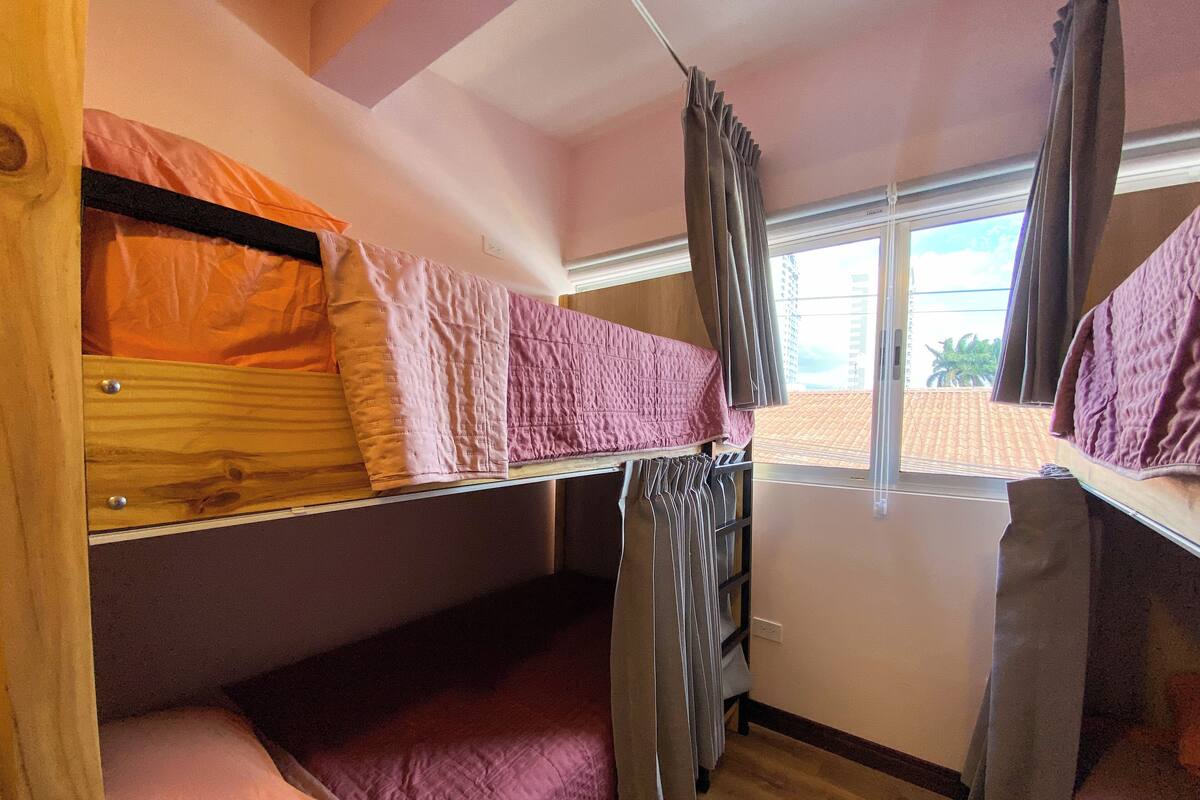 Dormitorio compartido básico, solo para mujeres, para no fumadores, baño compartido | Camas con efecto memoria, escritorio y espacio para trabajar con laptop