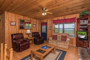 Fernseher, Kamin, DVD-Player