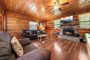 Smart TV, chimenea, videojuegos y reproductor de DVD 