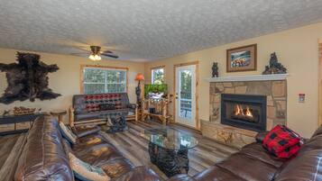 Smart TV, fireplace, video games, table football