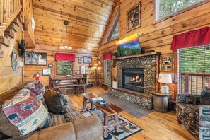 Tv, eldstad och dvd-spelare