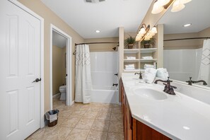 Hair dryer, towels