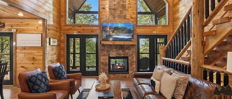 Smart TV y chimenea
