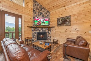 Smart TV, fireplace, video games