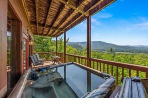 Outdoor spa tub - 1 Awesome View - Secluded Cabin In Pigeon Forge (PIGEON FORGE)