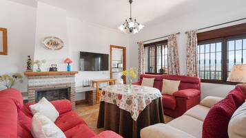 TV, fireplace, DVD player