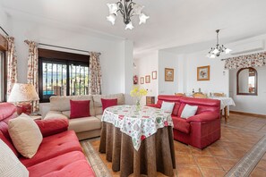 TV, lareira, DVD player