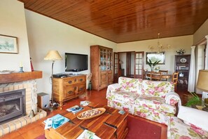 TV, fireplace, DVD player