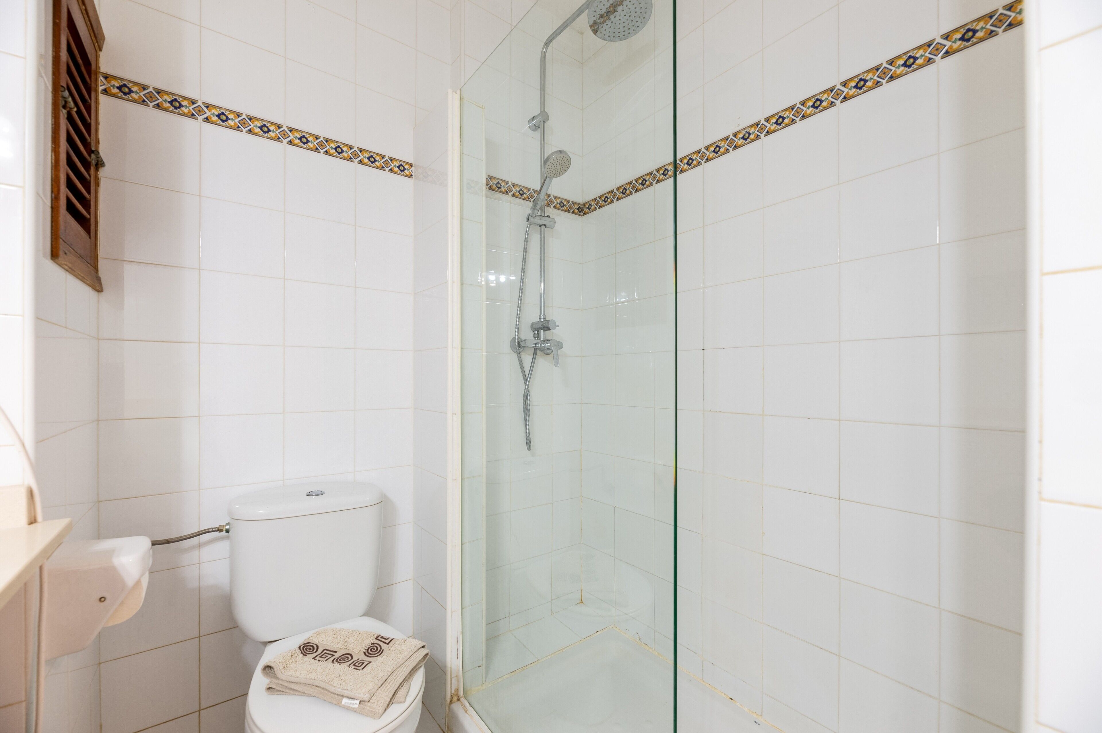 Ducha, secador de pelo y toallas
