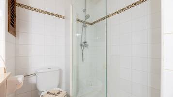 Ducha, secador de pelo y toallas