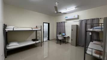 Standard Shared Dormitory | In-room safe, desk, laptop workspace, blackout drapes