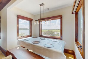 Dining - Stunning lakefront home with balcony, AC, W/D, & incredible views (Spicewood)