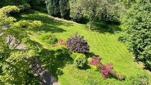 A landscaped garden with various trees and shrubs. - Apartment "Waldeckchen" with Private Terrace & Wi-Fi (Waldeck)