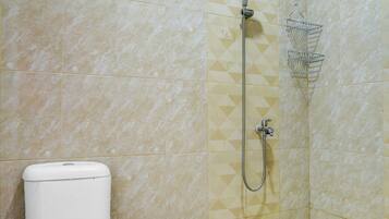 Shower, towels, soap