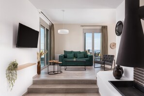 Deluxe Villa | Living area - Cavos Boutique Homes (Corinth)