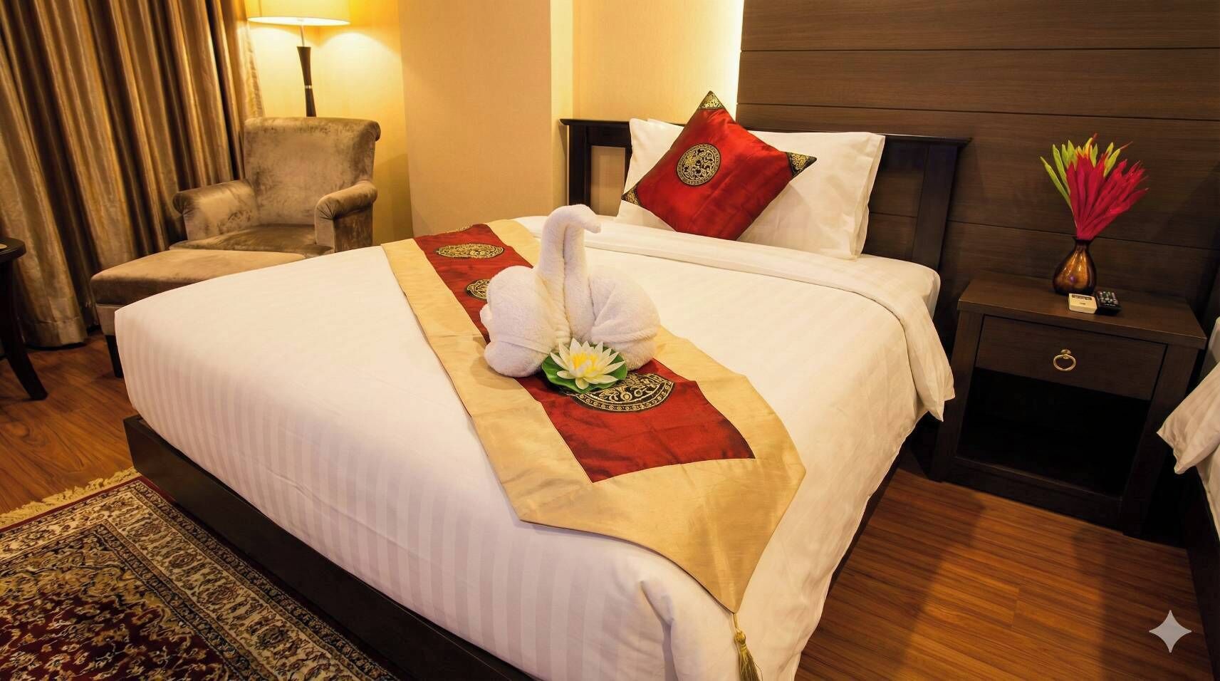 Deluxe Double Room | Desk, free WiFi, bed sheets