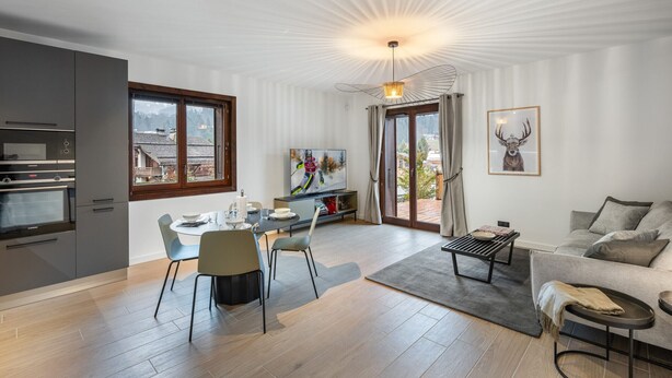 Unclassified image, 1 of 10, button - Bright apartment near slopes with parking, pets allowed (Megève)