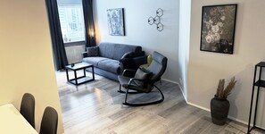 Apartamento luxo | Sala de estar | TV LED, Netflix, serviços de streaming