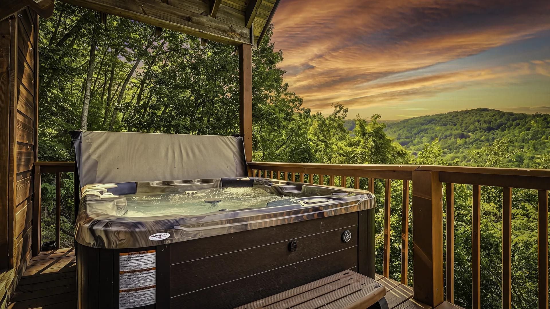 Outdoor spa tub