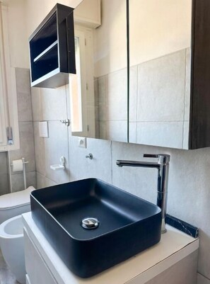Ducha, secador de pelo, bidet, toallas