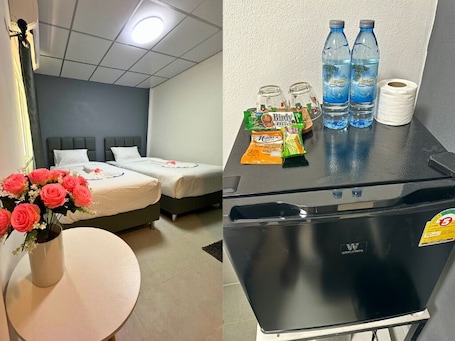 Basic Twin Room | Free minibar, blackout drapes, iron/ironing board, free WiFi