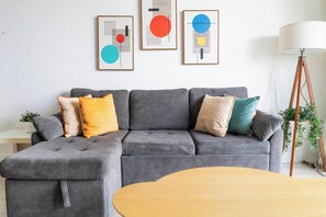 Living area - Beachfront Apt | Tides Hollywood 5th Floor + Pool (Hollywood)
