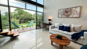Apartment, Multiple Beds (AZULB15 3 Bedroom Playacar Phase II) | Living area - Azulb15 3 Bedroom Playacar Phase II (Playa del Carmen)