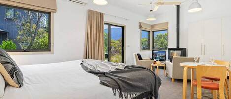 1 غرفة نوم ومكواة/لوح كي وواي فاي وملاءات أسرّة