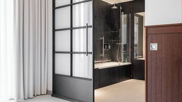 Room, Accessible (Wow) | Bathroom | Shower, rainfall showerhead, eco-friendly toiletries, hair dryer