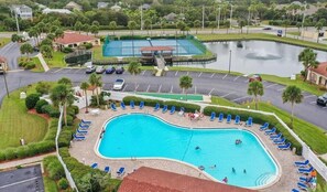 Outdoor pool, a heated pool - 8313 Ocean Front 3rd Floor-Ocean & Racquet Resort 20% DISCOUNT ON 7+NIGHT STAYS (St. Augustine Beach)
