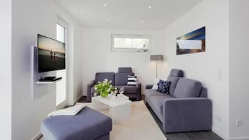 Smart-tv en een open haard