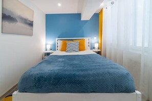 1 bedroom, desk, iron/ironing board