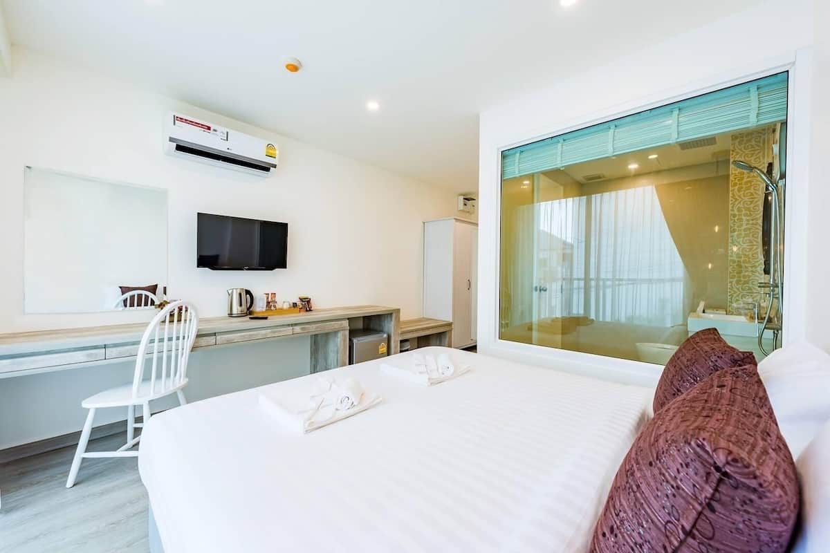 1 phòng ngủ, bộ đồ giường cao cấp, bàn
