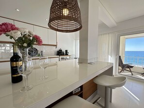 Apartment | Private kitchen | Full-size fridge, microwave, stovetop, dishwasher