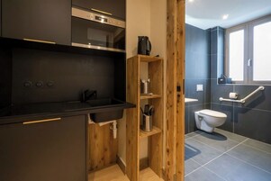 Quarto casal superior, cozinha americana | Cozinha privada