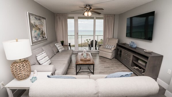 Smart TV, offices, printers - Dunes of Panama E605 - 6th Floor - 2 Bed 2 Bath - BEACHFRONT !! MONTHLY RENTALS (Panama City Beach)