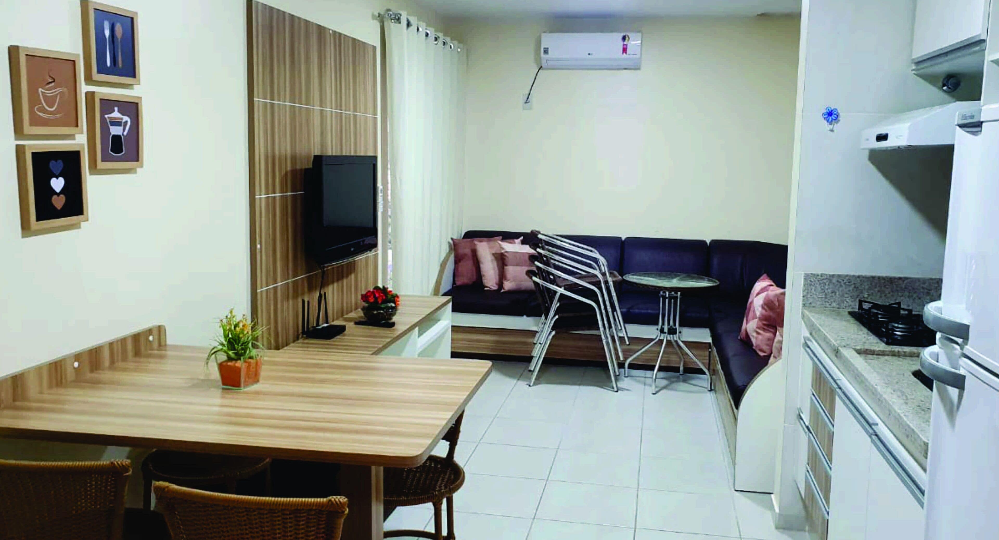 Apartamento standard | Sala de estar | TV LCD 32 polegadas com canais digitais