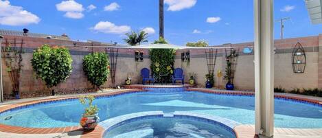 Outdoor pool, a heated pool