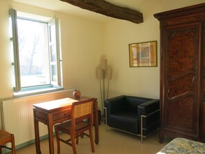 Smart TV, chimenea y libros 