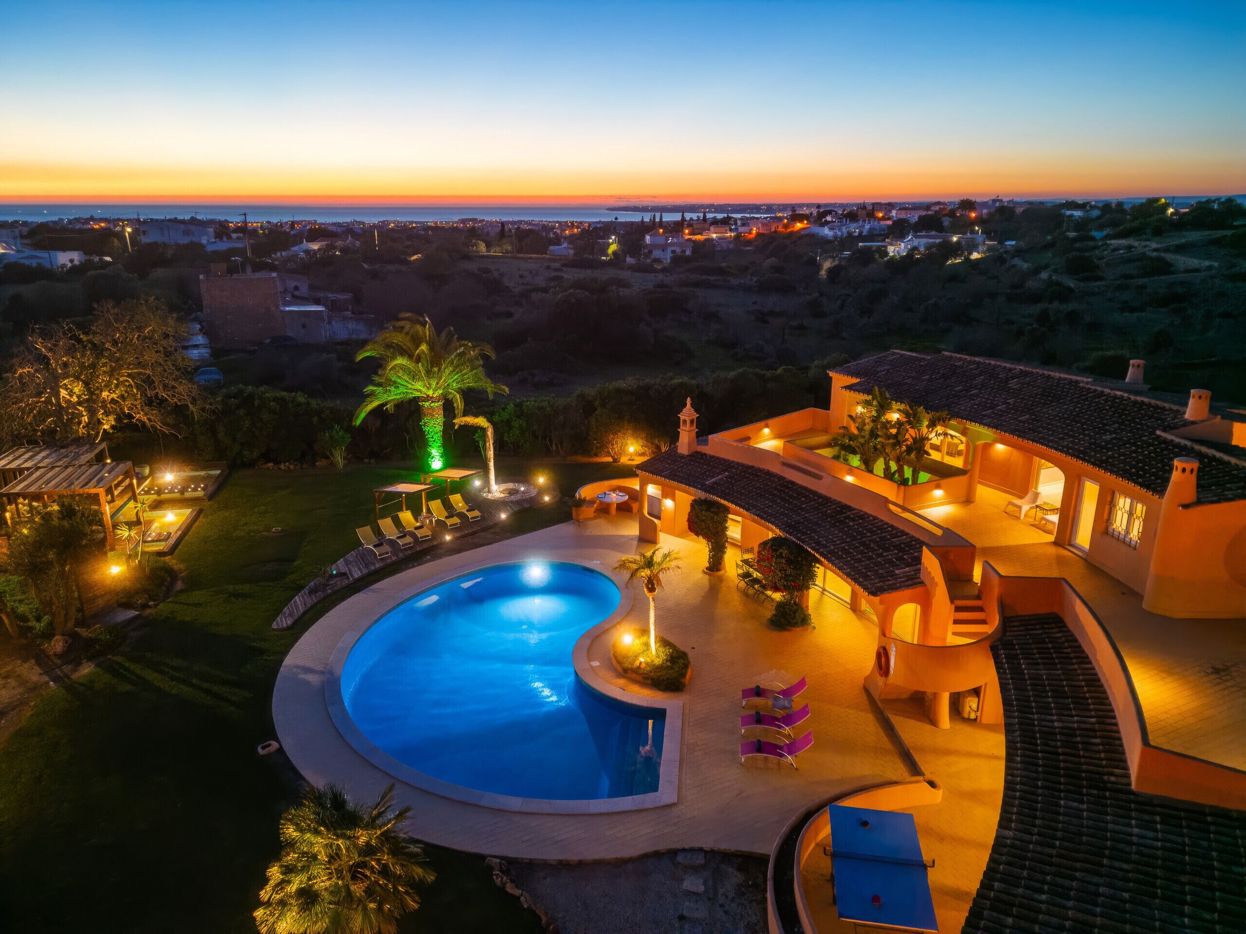 A heated pool