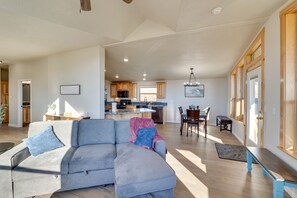 TV, DVD player, video library - Peaceful Deary Vacation Rental w/ Deck & Views! (Deary)