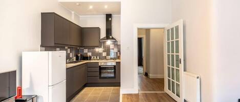 Leilighet | Eget kjøkken | Kjøleskap, mikrobølgeovn, ovn og kokeplater