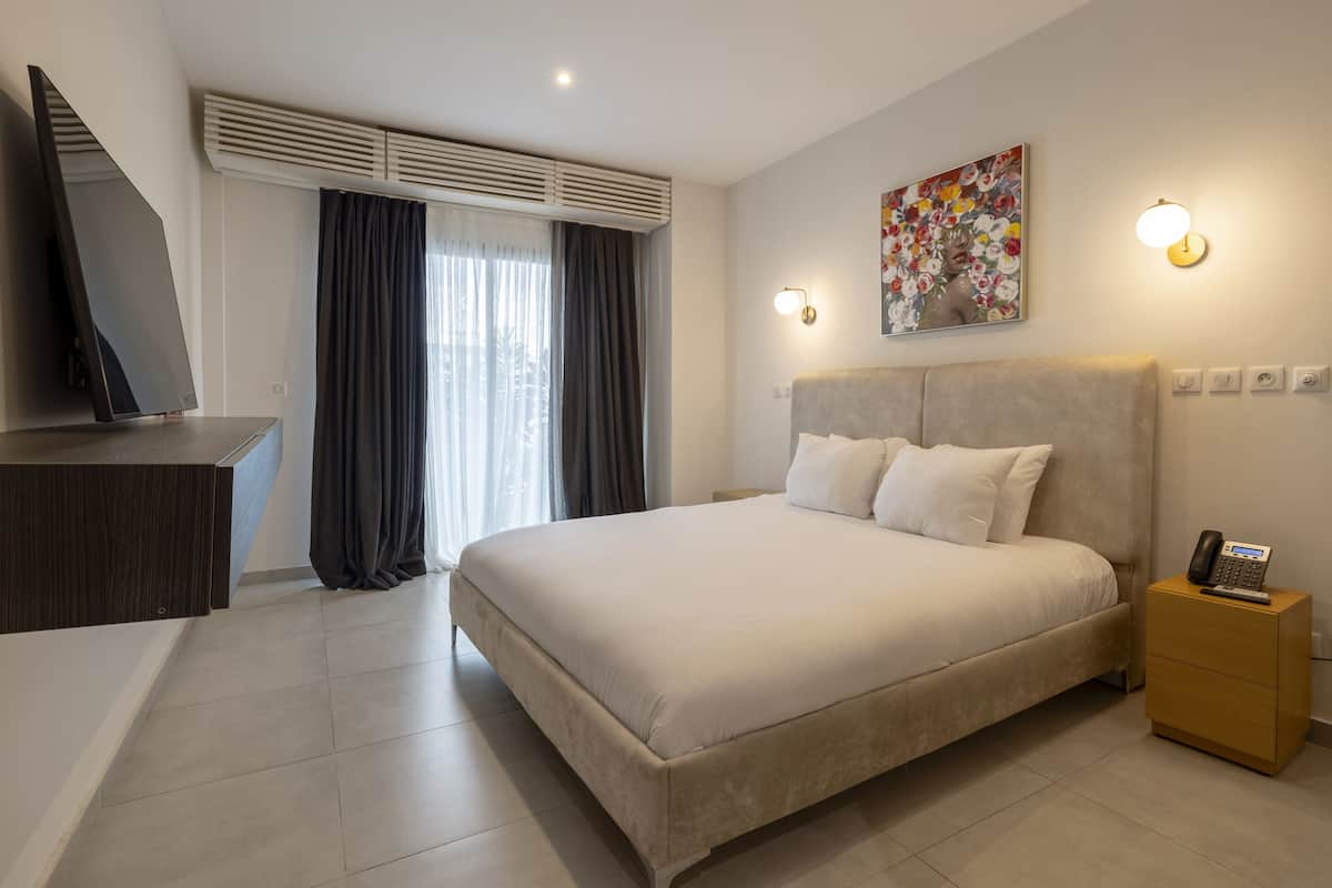 Apartamento Premium, 1 habitación, balcón (Appartement Amsterdam) | 1 dormitorio, sábanas de algodón egipcio, ropa de cama de alta calidad