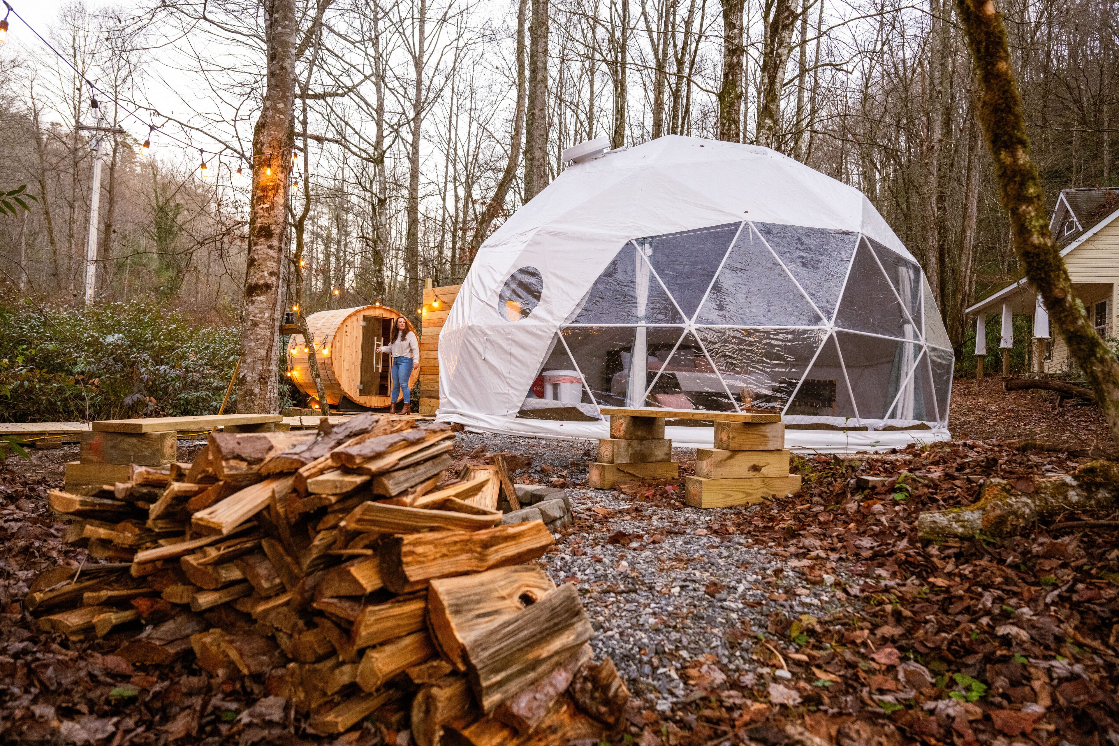 Yurt Stay - Sauna - Creek View - Firepit