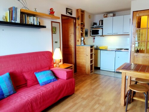 Appartement aux Adrets-Prapoutel, 2 pièces, balcon, proche pistes et commerces