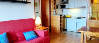 Apartamento en Adrets-Prapoutel, 2 piezas, balcón, cerca de pistas y tiendas