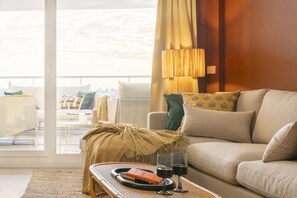 Deluxe Apartment | Living area | Smart TV, Netflix, streaming services - Gran Canet 2BR - Sea Views, Pools & Gym (Canet de Berenguer)